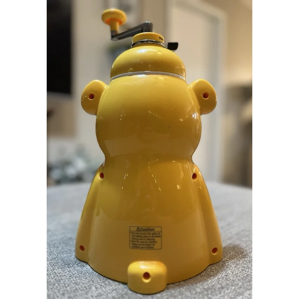 Tiger Kyoro-chan Ice Shaver ABF-F100 YK Yellow Hand Crank Kakigori Maker Japan